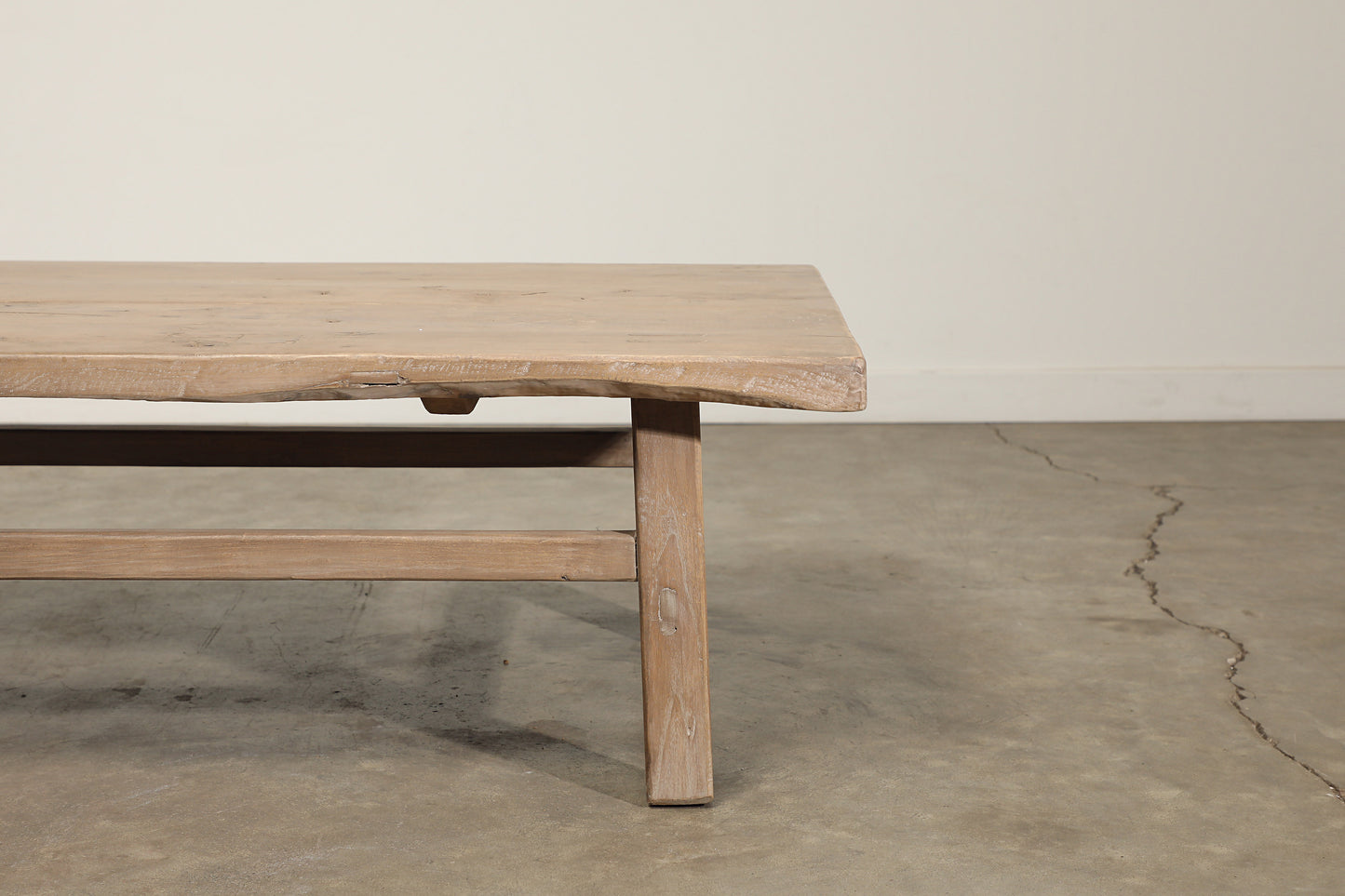 Antique Vintage Wooden Wood Rectangular Coffee Table No. 2 - Circa 1945 Made of Fruitwood