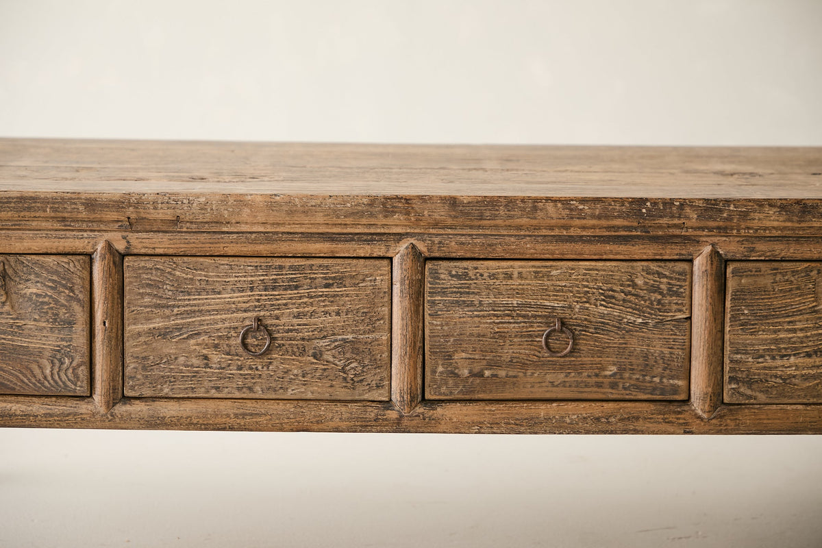 Vintage 4-Drawer Elm Coffee Table AH.053 - Circa 2025