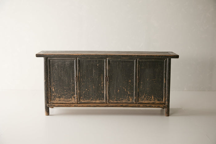 Vintage Distressed Black Elm Sideboard AH.106 - Circa 1875