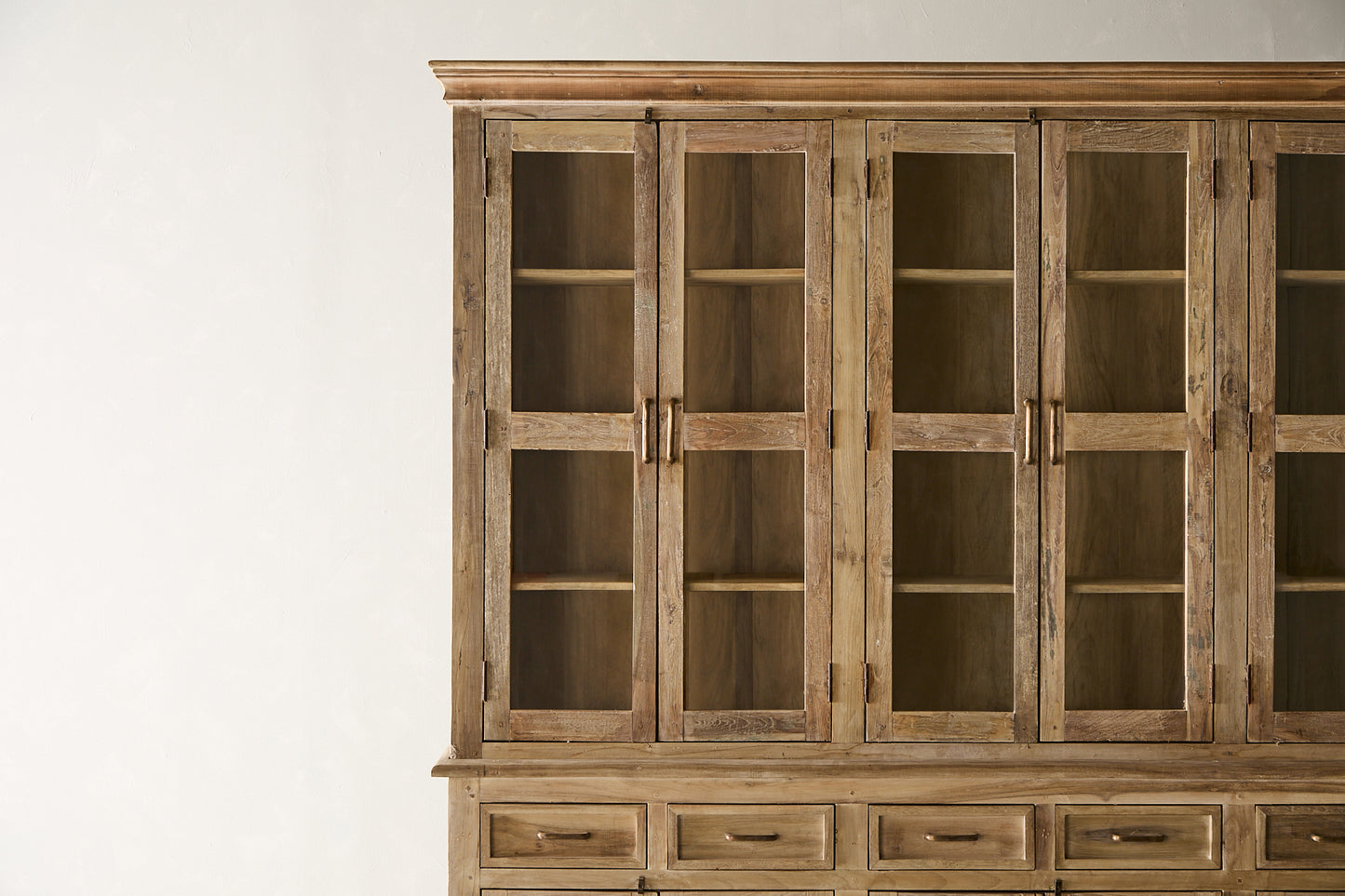 Vintage Two Part Library Cabinet