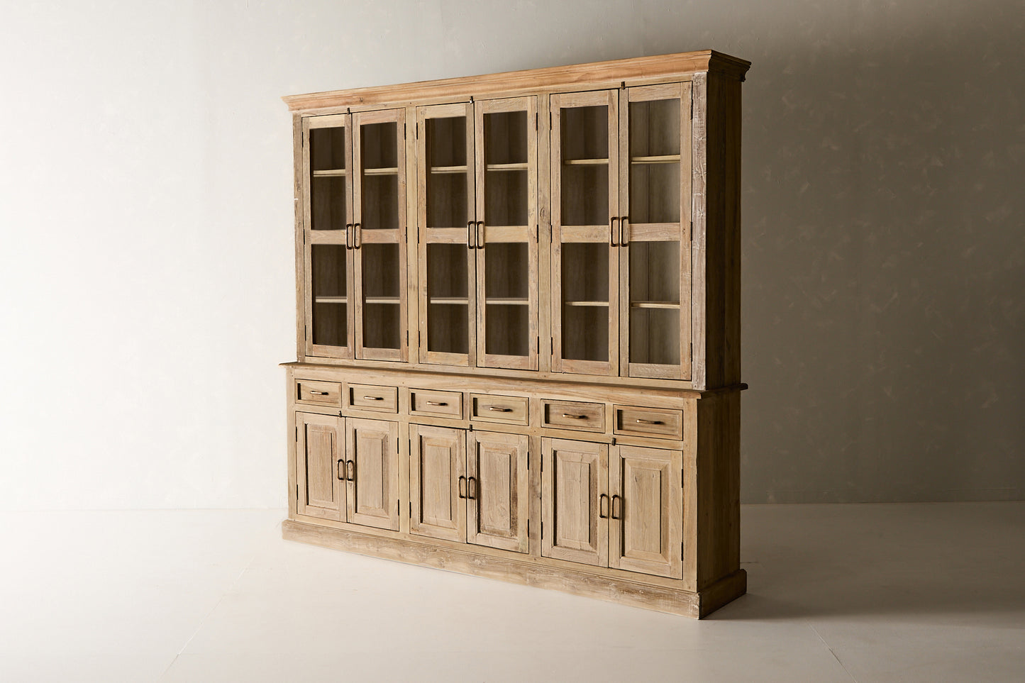 Vintage Two Part Library Cabinet