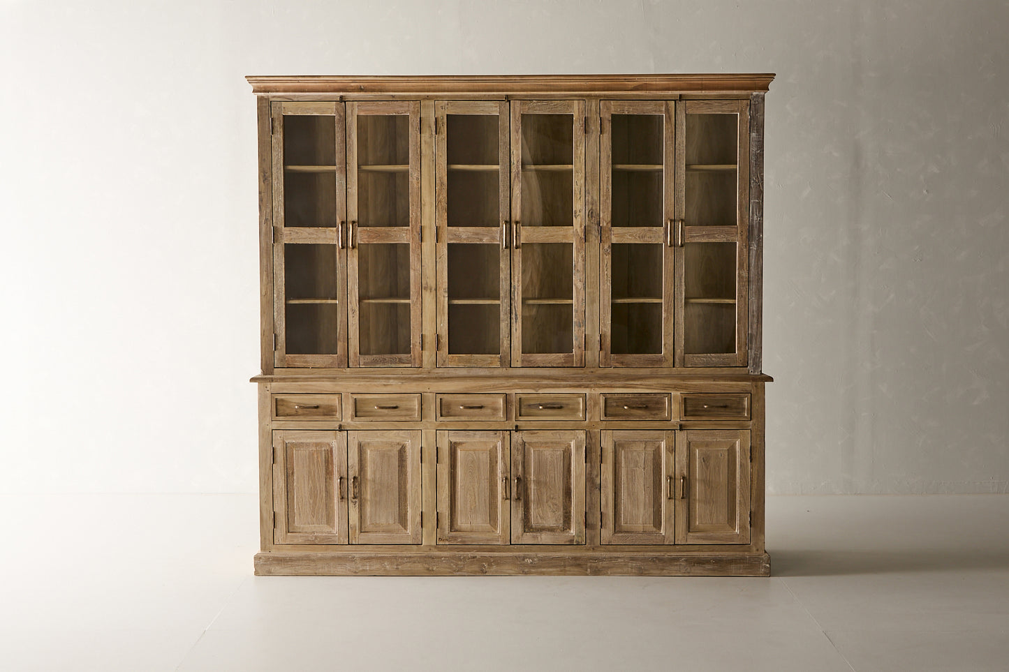 Vintage Two Part Library Cabinet