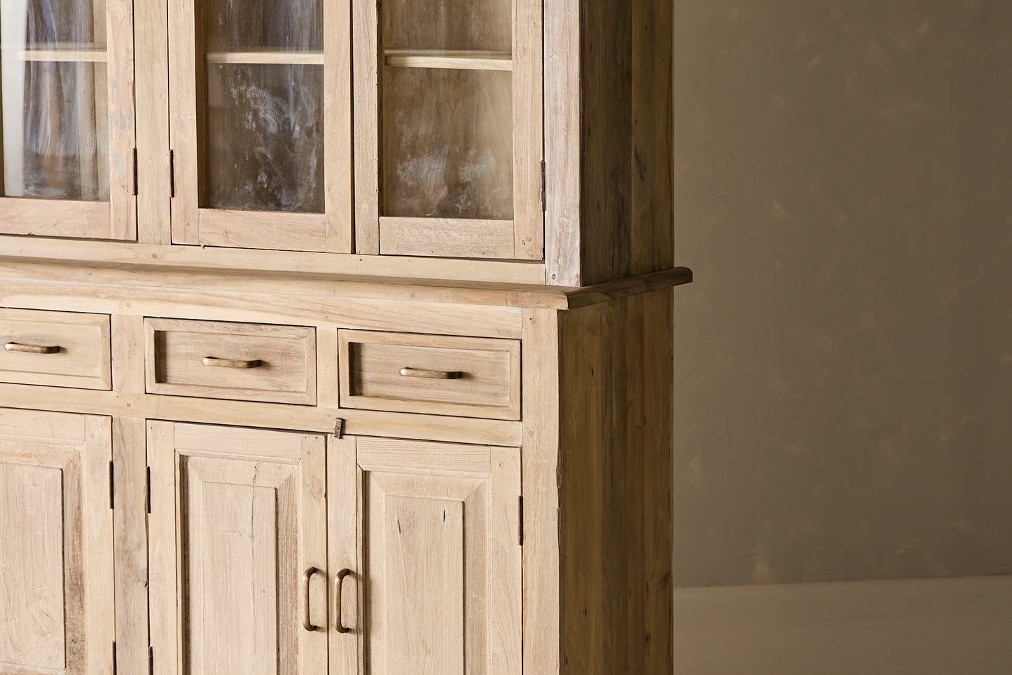 Vintage Two Part Library Cabinet