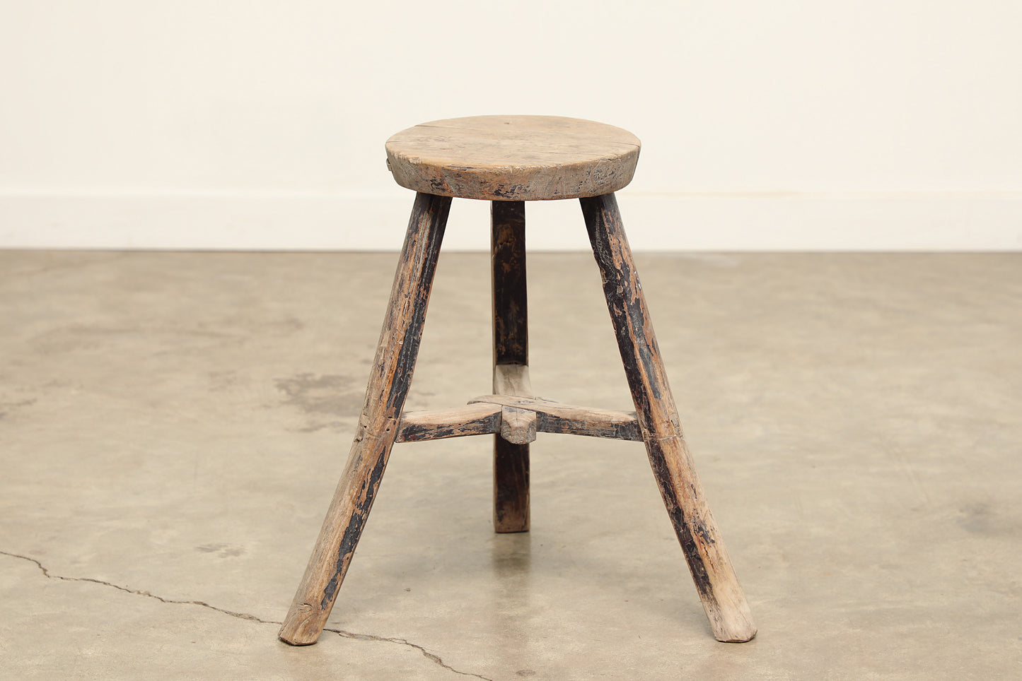 Vintage Elm Stool AC.054 - Circa 1945