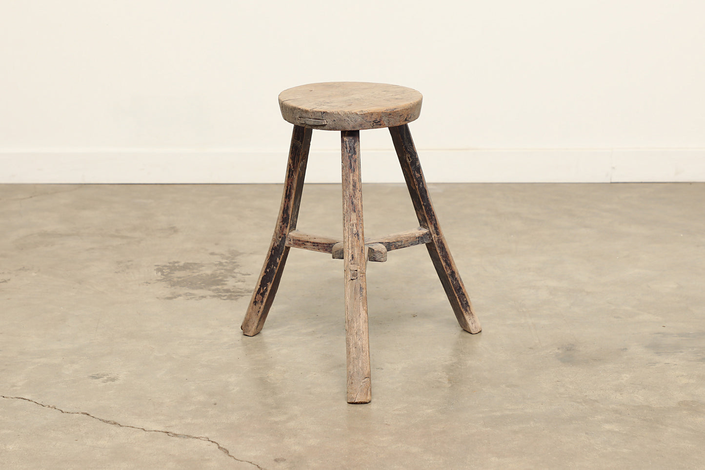 Vintage Elm Stool AC.054 - Circa 1945