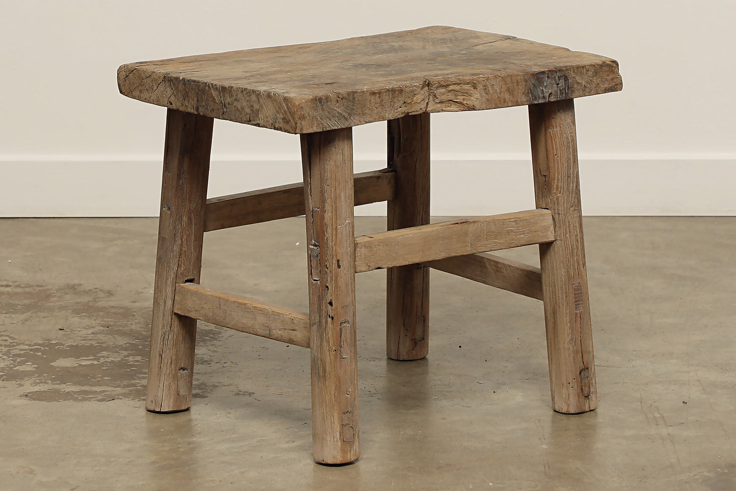 (GAS096) Vintage Walnut Stool - Circa 1940 (20x15x17)