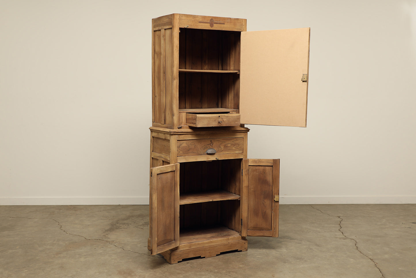 (PP056 ) Vintage 2 part Cabinet (29x17x77)