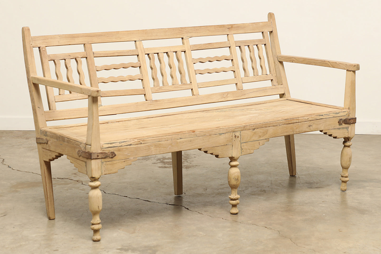 (PP104) Vintage Teak Bench (62x22x36)