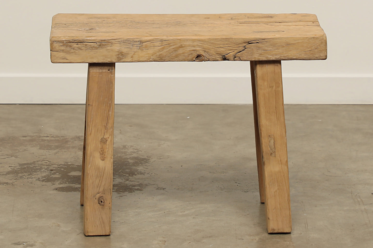 (GAS074) Vintage Poplar Stool - Circa 1940 (26x13x19)