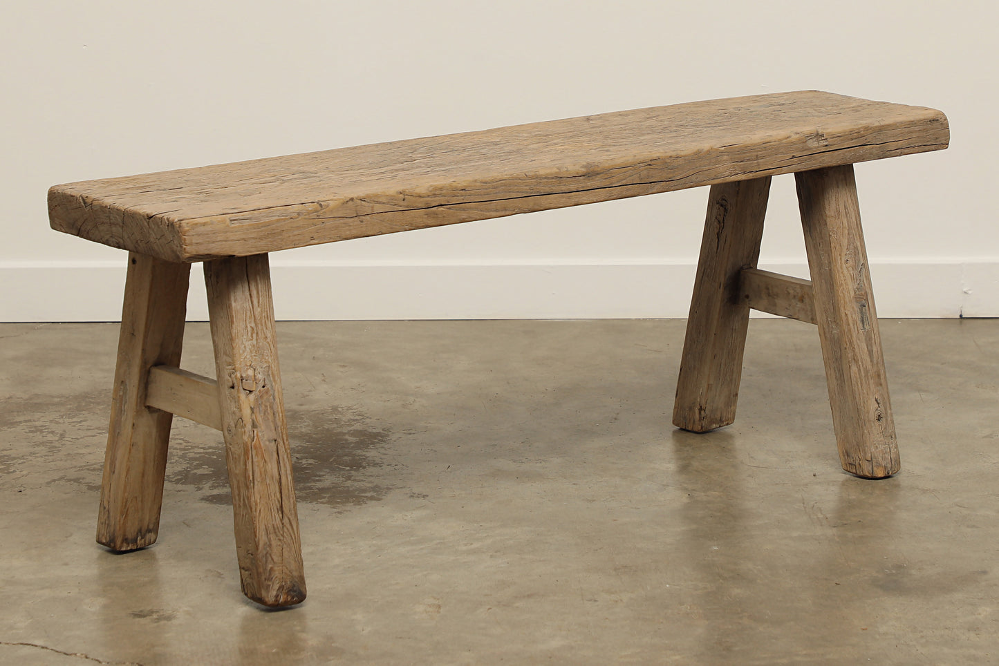 (GAS012) Vintage Elm Bench - Circa 1940 (49x11x19)