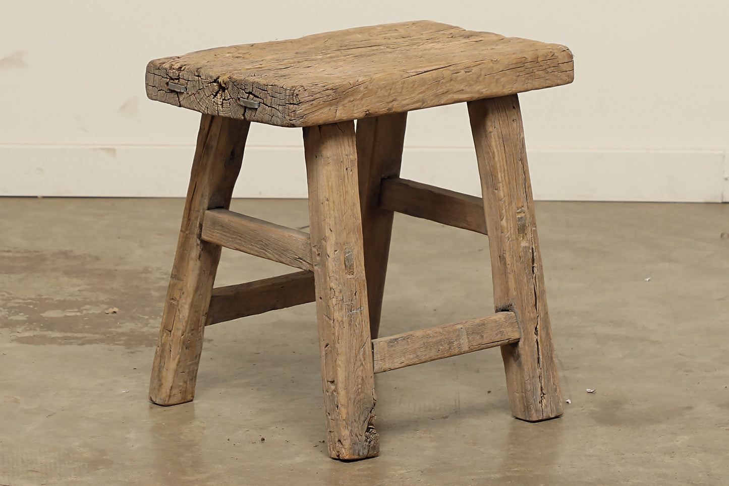 Vintage Elm Stool - Circa 1940