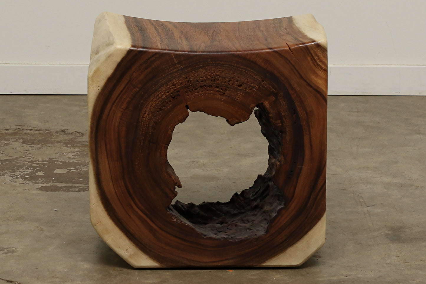 Acacia Hollow Block Stool