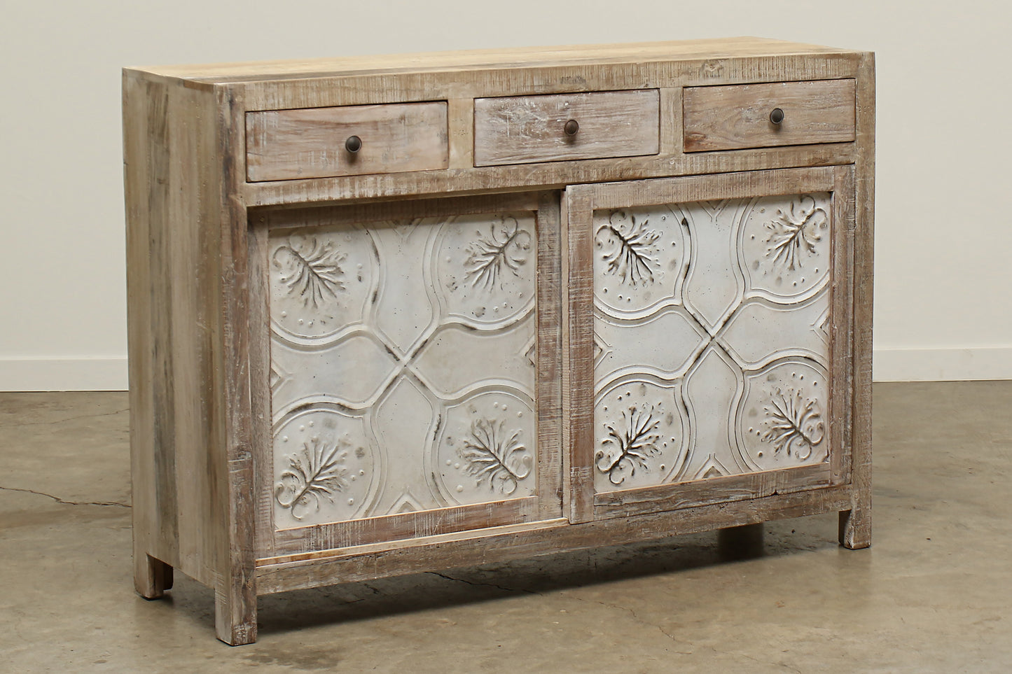 (SCJ030SB) Verona 2 Door Sideboard - Sunbleach 56x18x40
