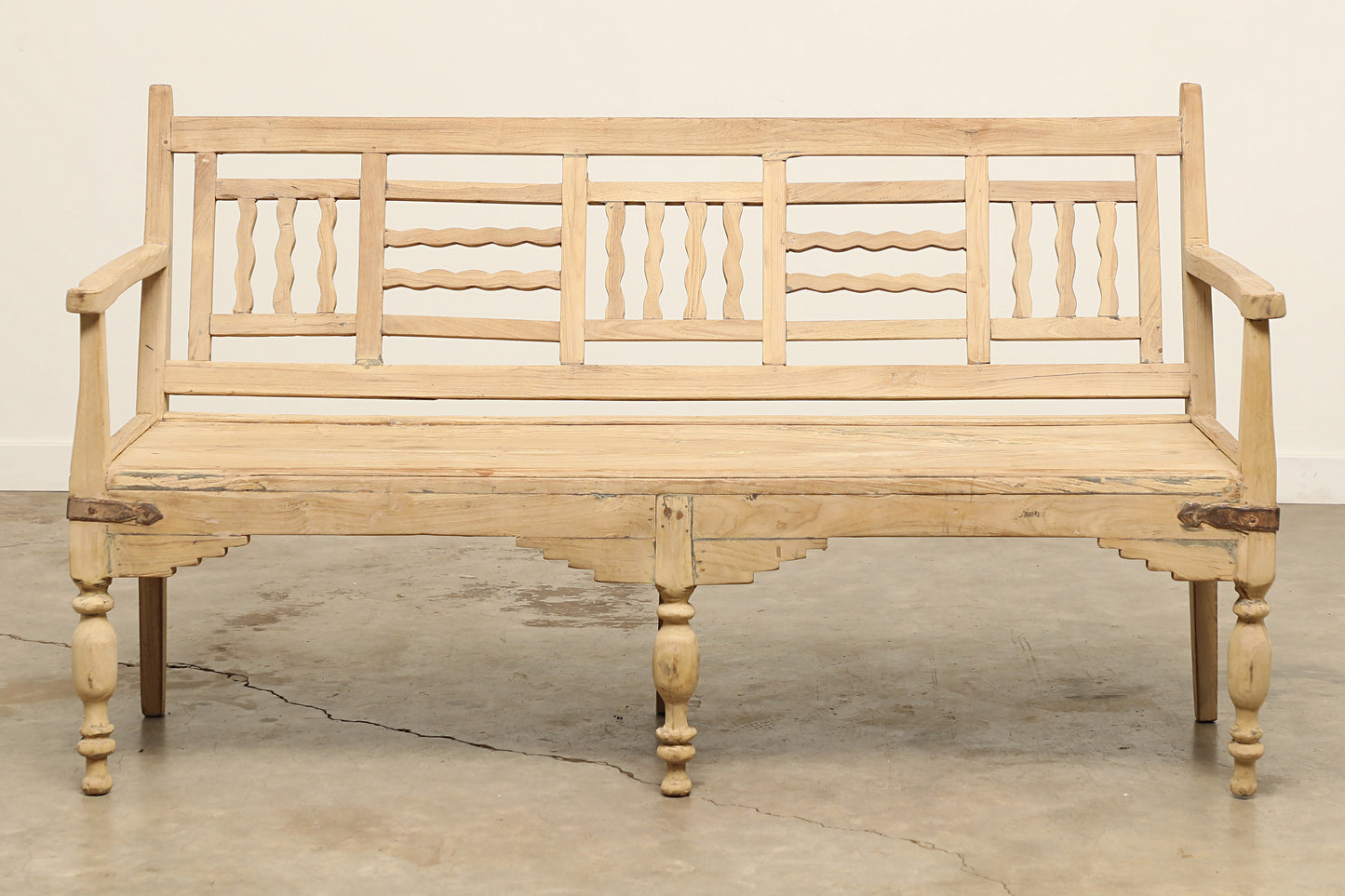 (PP104) Vintage Teak Bench (62x22x36)