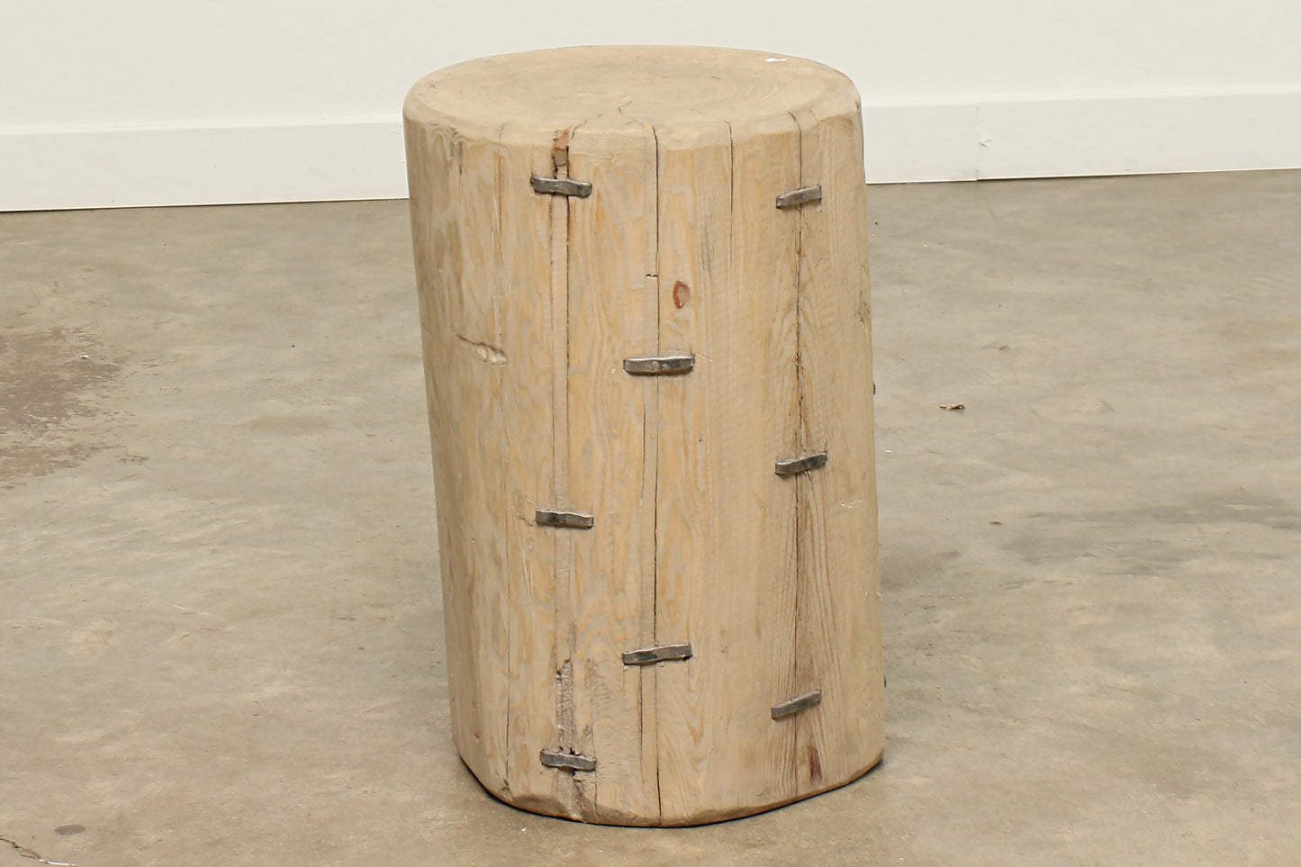 (GAQ084-Q10) Vintage Pine Side Table X - Circa 1940 (13x13x20)