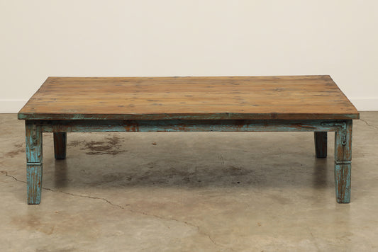 (SCP060) Vintage Painted Coffee Table (64x38x19)