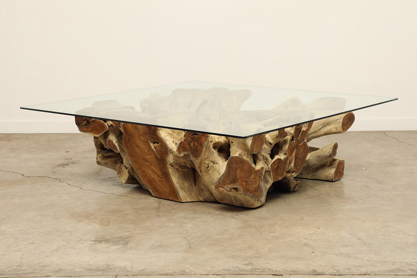 (SPTB1864-G10) Teak Root Coffee Table (48x48x18)