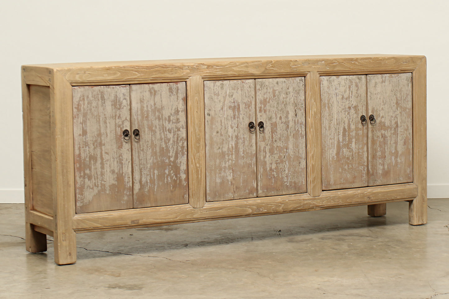 (GAQ111)  Vintage Elm Sideboard - Circa 1820 (89x17x38)