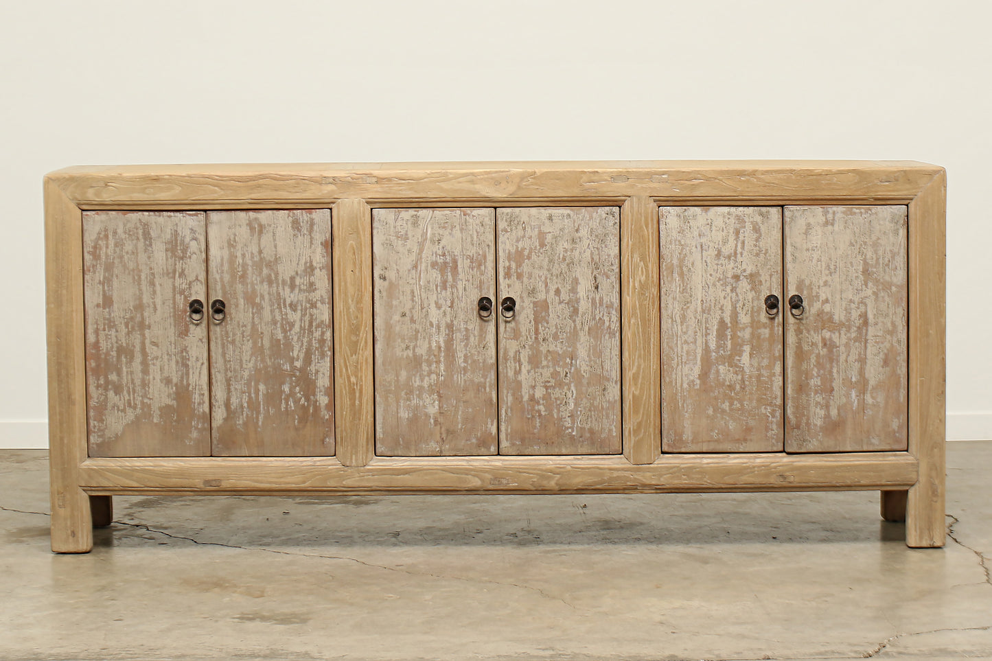 (GAQ111)  Vintage Elm Sideboard - Circa 1820 (89x17x38)