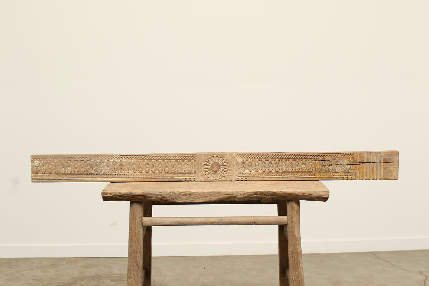 (PP088-P5) Vintage Wooden Carved Beam (70x7x2)