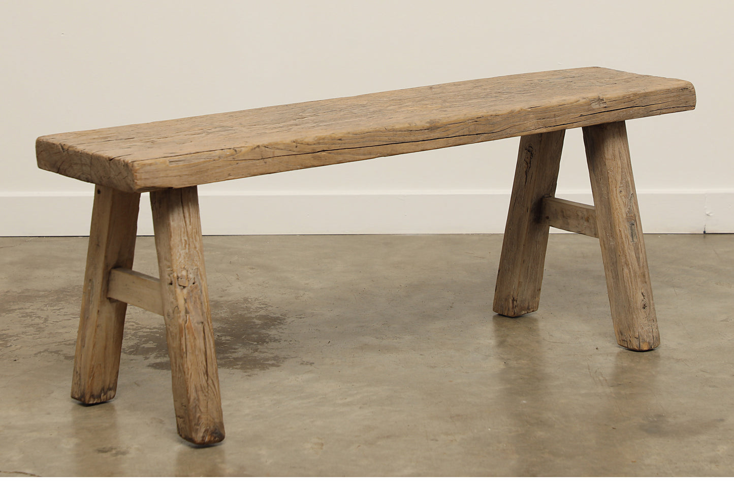 (GAS012) Vintage Elm Bench - Circa 1940 (49x11x19)