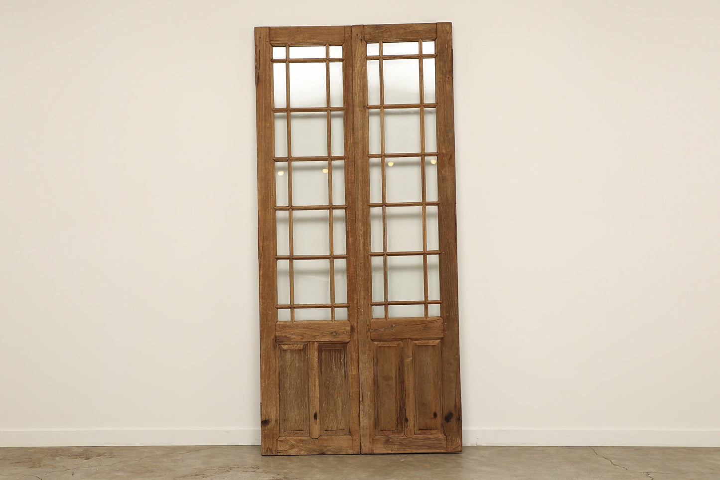 (SCP087) Vintage Teak Door w/ Glass (42x2x90)