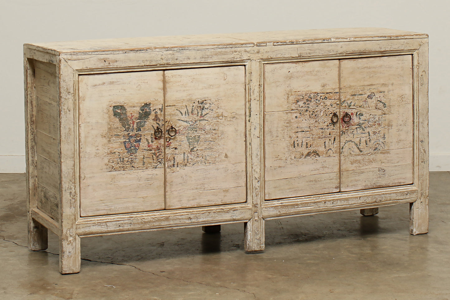 (GAI067) Vintage Painted Sideboard (64x17x33)
