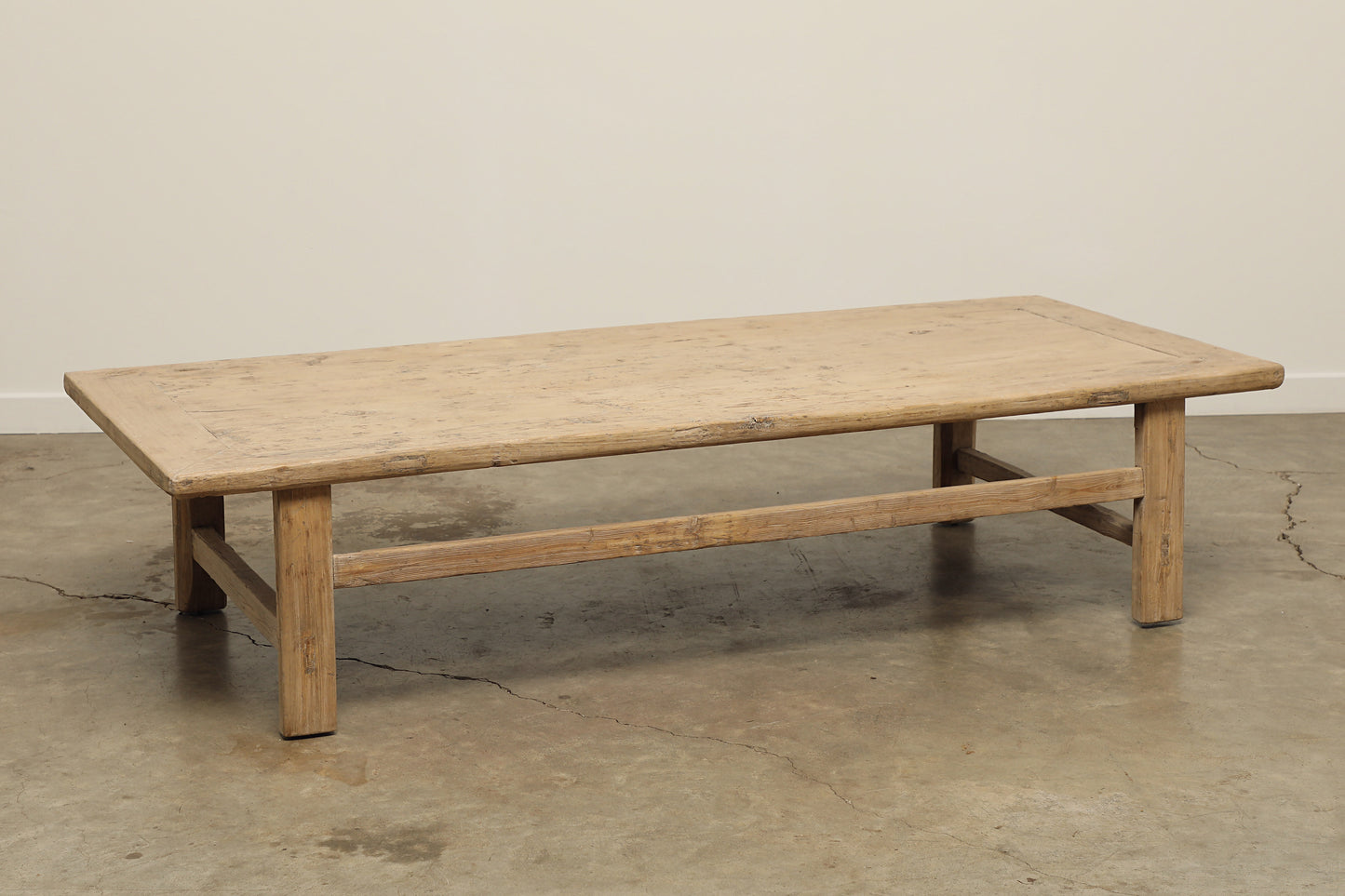 (GAS029) Vintage Poplar Coffee Table - Circa 1940 (79x33x18)
