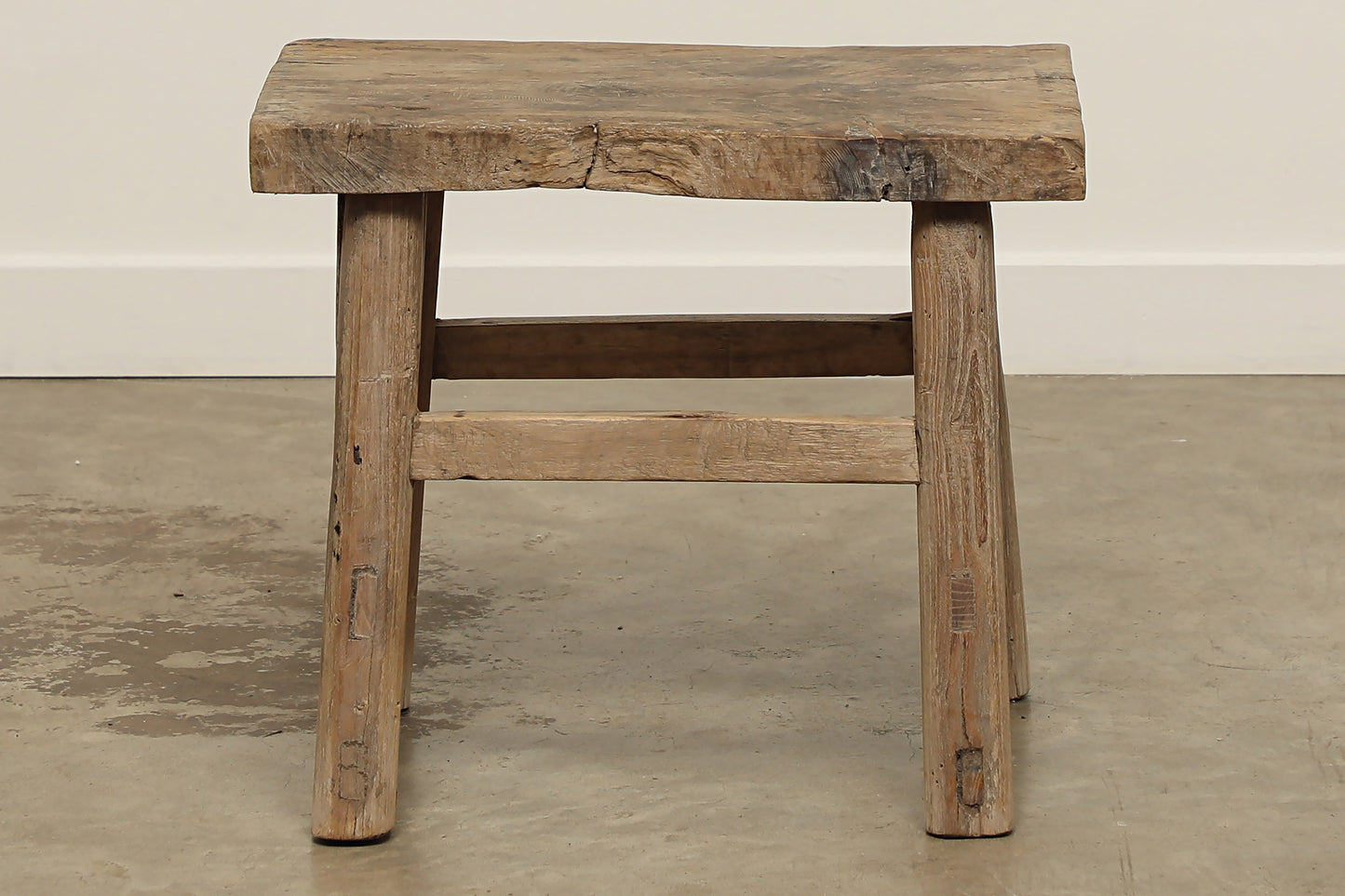 (GAS096) Vintage Walnut Stool - Circa 1940 (20x15x17)