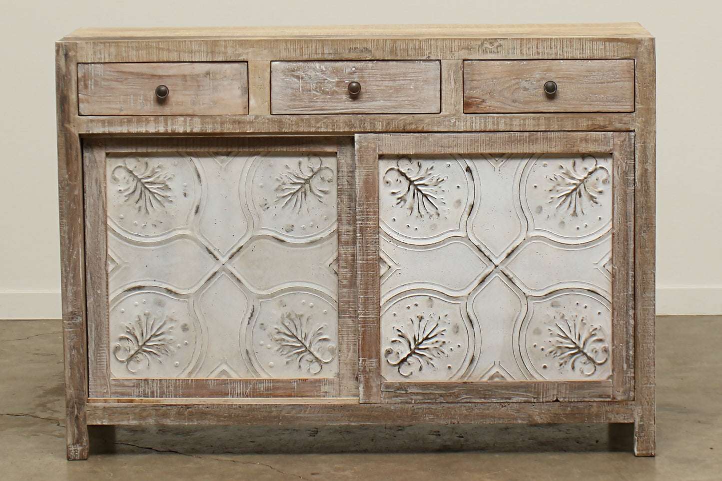 (SCJ030SB) Verona 2 Door Sideboard - Sunbleach 56x18x40