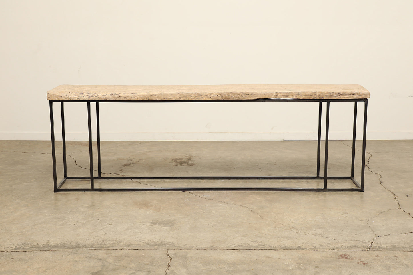 Reclaimed elm wood and iron extra long 96-inches console table