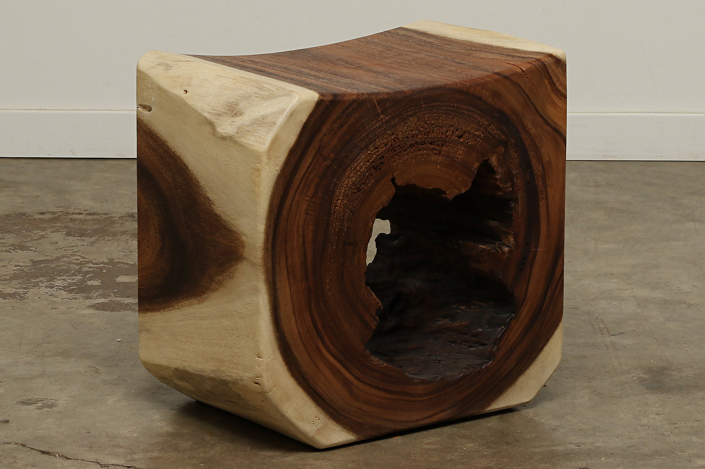 Acacia Hollow Block Stool