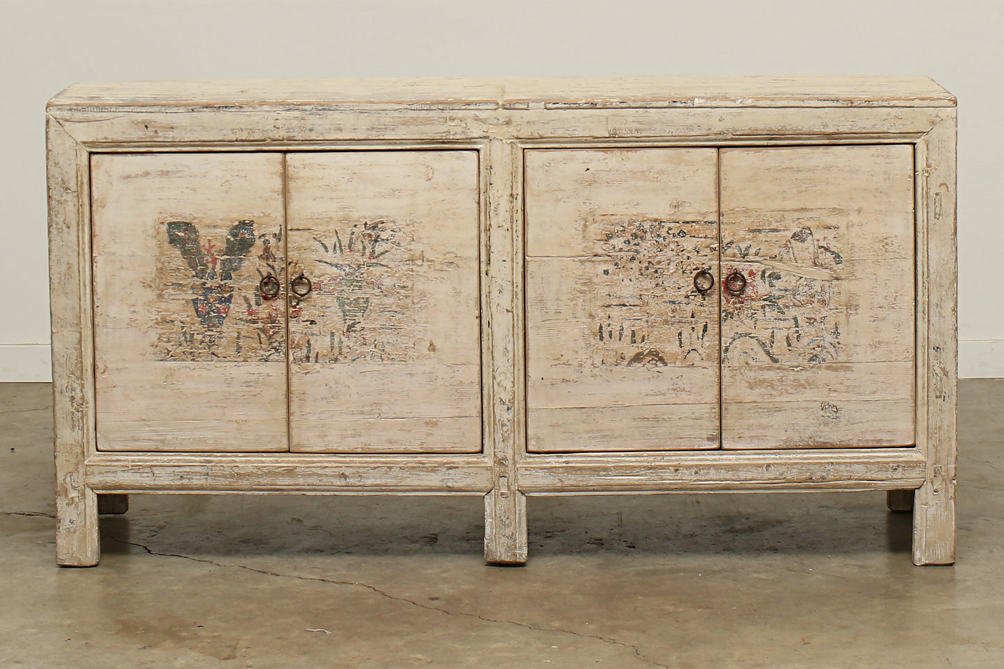 (GAI067) Vintage Painted Sideboard (64x17x33)