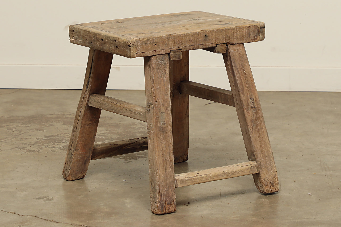 Vintage Elm Stool - Circa 1940