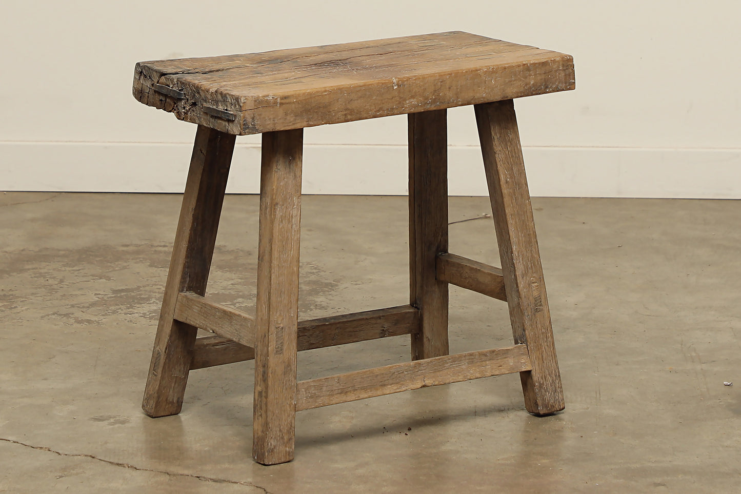 Vintage Elm Stool - Circa 1940