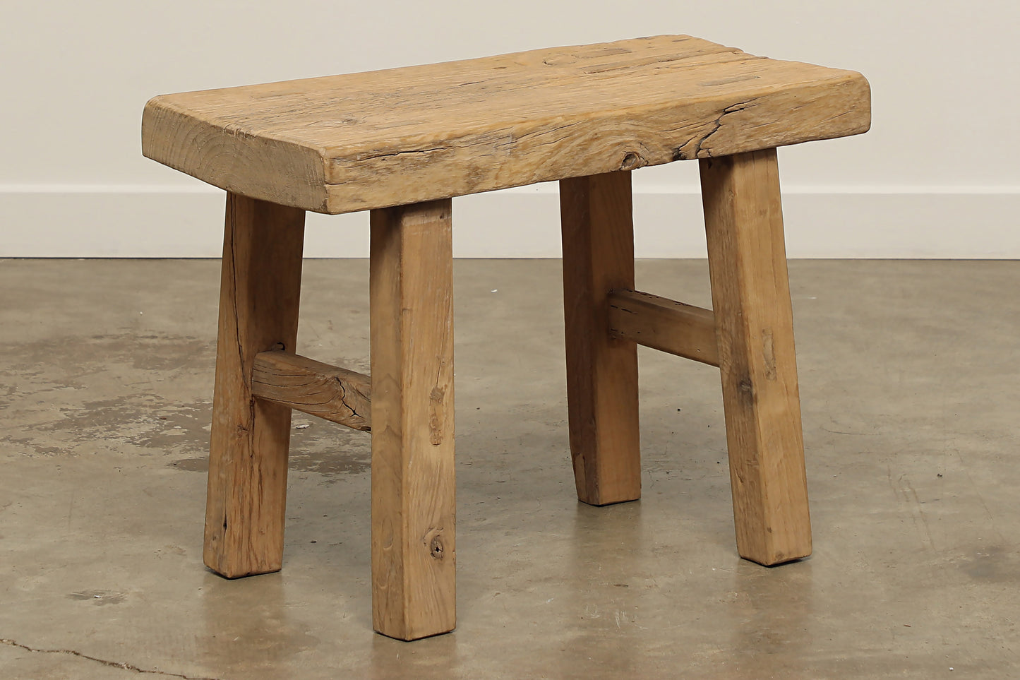 (GAS074) Vintage Poplar Stool - Circa 1940 (26x13x19)