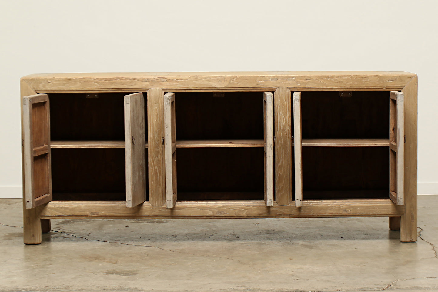 (GAQ111) Vintage Elm Sideboard - Circa 1820 (89x17x38)