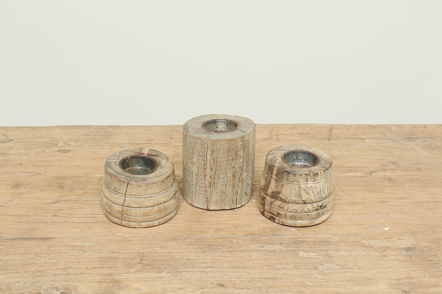(PP070 ) Reclaimed Wood Candle Stand (3x3x5)