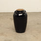 (GAV029) Vintage Black Porcelain Pot - Circa 1940 (14x14x13)