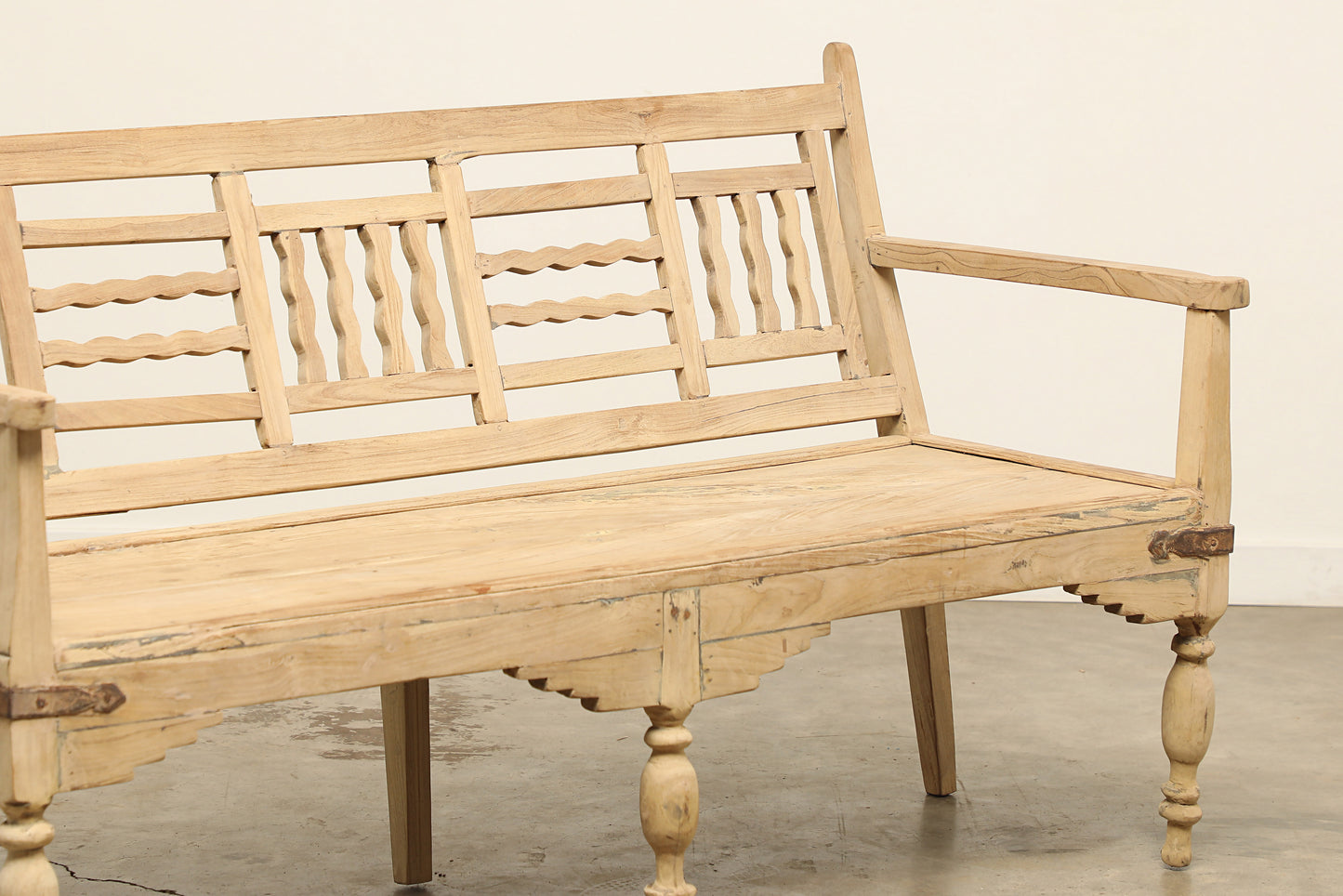 (PP104) Vintage Teak Bench (62x22x36)