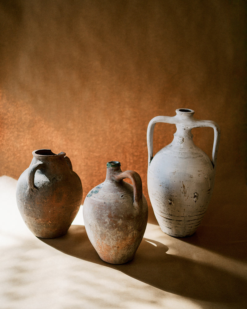 Planters, vases and vintage accessories display