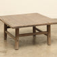 Antique Vintage Elm Wood Square Coffee Table AD.021 Circa 1945 Rustic Farmhouse Style