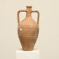 A one-of-a-kind clay brown Turkish vintage vase pot with two handles, crafted from terra cotta clay, this piece showcases timeless quality and antique craftsmanship, adding a unique touch of history to your space