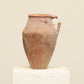 A one-of-a-kind clay brown Turkish vintage vase pot with a handle, crafted from terra cotta clay, this piece showcases timeless quality and antique craftsmanship, adding a unique touch of history to your space