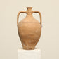 A one-of-a-kind clay brown Turkish vintage vase pot with two handles, crafted from terra cotta clay, this piece showcases timeless quality and antique craftsmanship, adding a unique touch of history to your space