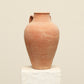 A one-of-a-kind clay brown Turkish vintage vase pot with two handles, crafted from terra cotta clay, this piece showcases timeless quality and antique craftsmanship, adding a unique touch of history to your space