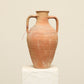 A one-of-a-kind clay brown Turkish vintage vase pot with two handles, crafted from terra cotta clay, this piece showcases timeless quality and antique craftsmanship, adding a unique touch of history to your space
