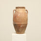 A one-of-a-kind clay brown Turkish vintage vase pot with two handles, crafted from terra cotta clay, this piece showcases timeless quality and antique craftsmanship, adding a unique touch of history to your space
