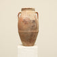 A one-of-a-kind clay brown Turkish vintage vase pot with two handles, crafted from terra cotta clay, this piece showcases timeless quality and antique craftsmanship, adding a unique touch of history to your space