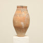 A one-of-a-kind clay brown Turkish vintage vase pot without a handle, crafted from terra cotta clay, this piece showcases timeless quality and antique craftsmanship, adding a unique touch of history to your space